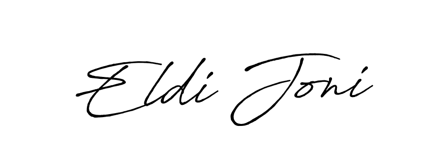 Similarly Antro_Vectra_Bolder is the best handwritten signature design. Signature creator online .You can use it as an online autograph creator for name Eldi Joni. Eldi Joni signature style 7 images and pictures png