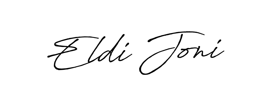 Similarly Antro_Vectra_Bolder is the best handwritten signature design. Signature creator online .You can use it as an online autograph creator for name Eldi Joni. Eldi Joni signature style 7 images and pictures png