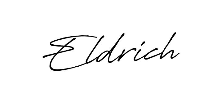 Once you've used our free online signature maker to create your best signature Antro_Vectra_Bolder style, it's time to enjoy all of the benefits that Eldrich name signing documents. Eldrich signature style 7 images and pictures png