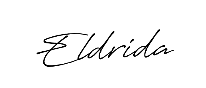 How to make Eldrida signature? Antro_Vectra_Bolder is a professional autograph style. Create handwritten signature for Eldrida name. Eldrida signature style 7 images and pictures png