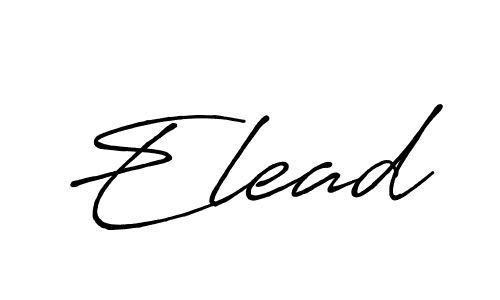 Design your own signature with our free online signature maker. With this signature software, you can create a handwritten (Antro_Vectra_Bolder) signature for name Elead. Elead signature style 7 images and pictures png