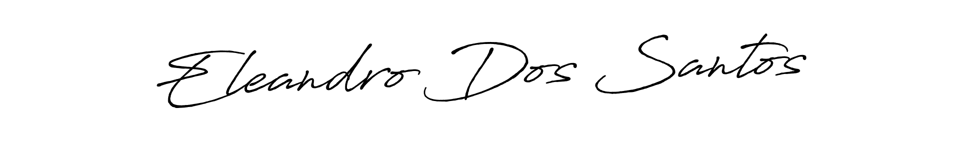 Create a beautiful signature design for name Eleandro Dos Santos. With this signature (Antro_Vectra_Bolder) fonts, you can make a handwritten signature for free. Eleandro Dos Santos signature style 7 images and pictures png