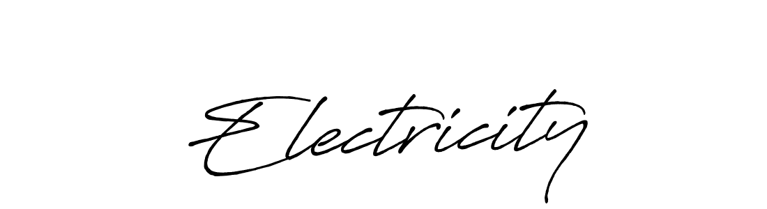 Design your own signature with our free online signature maker. With this signature software, you can create a handwritten (Antro_Vectra_Bolder) signature for name Electricity. Electricity signature style 7 images and pictures png