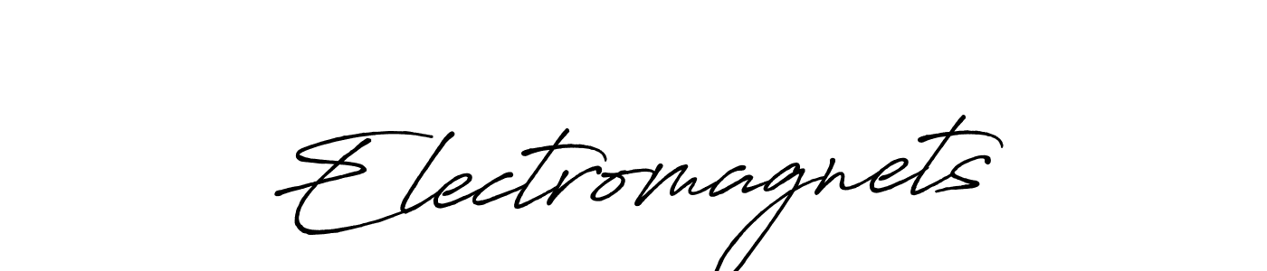 How to make Electromagnets name signature. Use Antro_Vectra_Bolder style for creating short signs online. This is the latest handwritten sign. Electromagnets signature style 7 images and pictures png