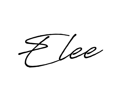 Design your own signature with our free online signature maker. With this signature software, you can create a handwritten (Antro_Vectra_Bolder) signature for name Elee. Elee signature style 7 images and pictures png