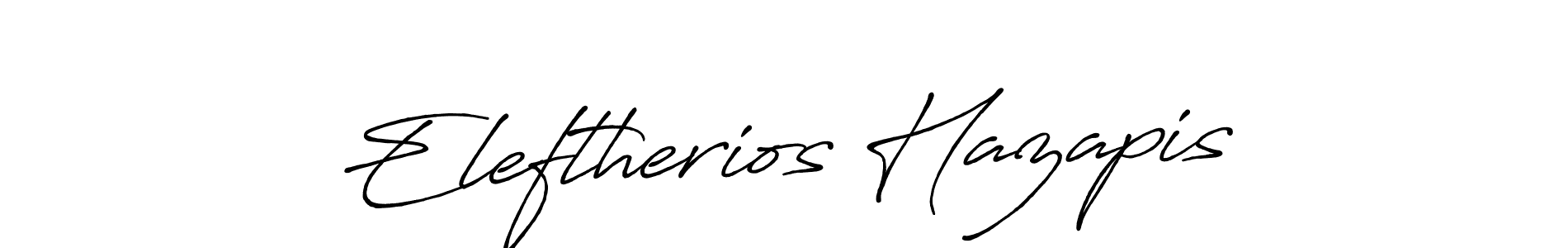 How to make Eleftherios Hazapis name signature. Use Antro_Vectra_Bolder style for creating short signs online. This is the latest handwritten sign. Eleftherios Hazapis signature style 7 images and pictures png