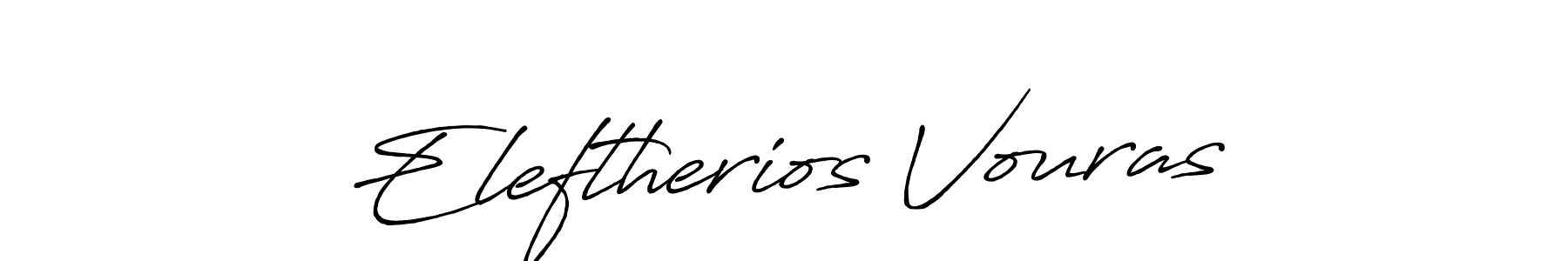 Make a beautiful signature design for name Eleftherios Vouras. With this signature (Antro_Vectra_Bolder) style, you can create a handwritten signature for free. Eleftherios Vouras signature style 7 images and pictures png