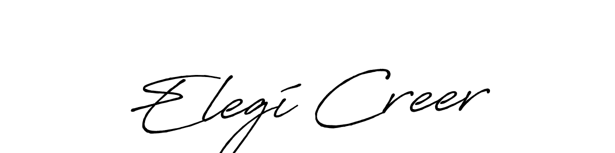 The best way (Antro_Vectra_Bolder) to make a short signature is to pick only two or three words in your name. The name Elegí Creer include a total of six letters. For converting this name. Elegí Creer signature style 7 images and pictures png