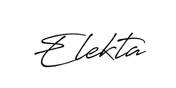 Create a beautiful signature design for name Elekta. With this signature (Antro_Vectra_Bolder) fonts, you can make a handwritten signature for free. Elekta signature style 7 images and pictures png