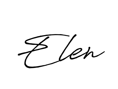Also we have Elen name is the best signature style. Create professional handwritten signature collection using Antro_Vectra_Bolder autograph style. Elen signature style 7 images and pictures png