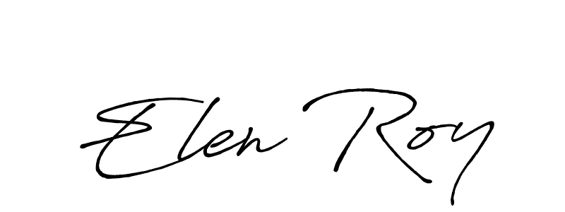 Make a beautiful signature design for name Elen Roy. With this signature (Antro_Vectra_Bolder) style, you can create a handwritten signature for free. Elen Roy signature style 7 images and pictures png