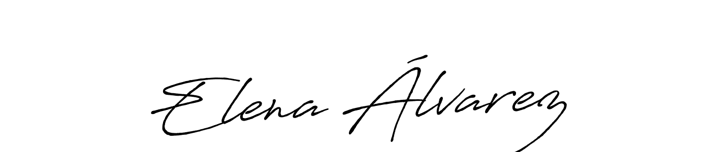 Make a beautiful signature design for name Elena Álvarez. With this signature (Antro_Vectra_Bolder) style, you can create a handwritten signature for free. Elena Álvarez signature style 7 images and pictures png