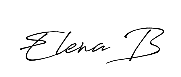 The best way (Antro_Vectra_Bolder) to make a short signature is to pick only two or three words in your name. The name Elena B include a total of six letters. For converting this name. Elena B signature style 7 images and pictures png