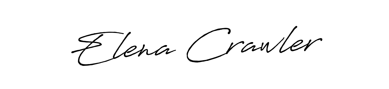 How to make Elena Crawler name signature. Use Antro_Vectra_Bolder style for creating short signs online. This is the latest handwritten sign. Elena Crawler signature style 7 images and pictures png