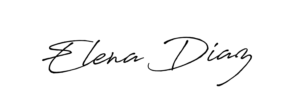 Make a beautiful signature design for name Elena Diaz. With this signature (Antro_Vectra_Bolder) style, you can create a handwritten signature for free. Elena Diaz signature style 7 images and pictures png