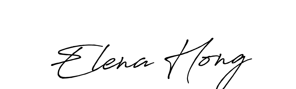 Also You can easily find your signature by using the search form. We will create Elena Hong name handwritten signature images for you free of cost using Antro_Vectra_Bolder sign style. Elena Hong signature style 7 images and pictures png
