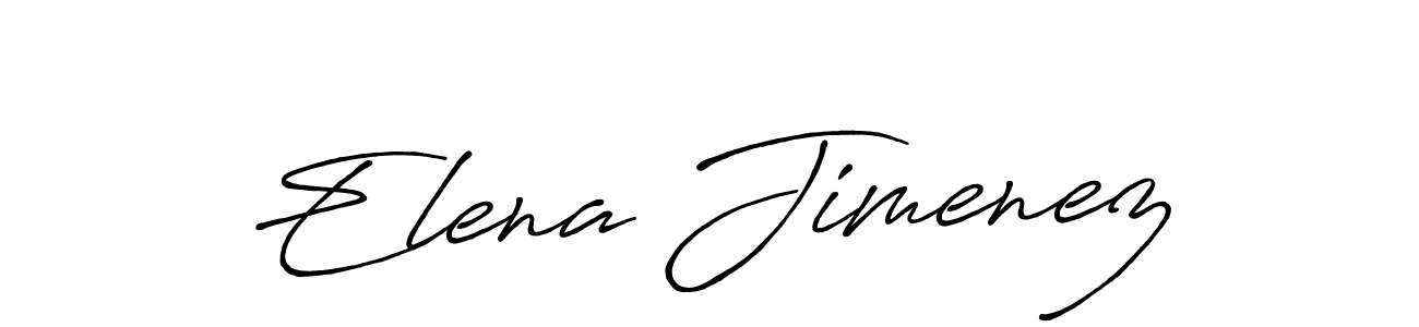 Create a beautiful signature design for name Elena Jimenez. With this signature (Antro_Vectra_Bolder) fonts, you can make a handwritten signature for free. Elena Jimenez signature style 7 images and pictures png