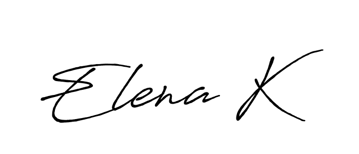 How to make Elena K signature? Antro_Vectra_Bolder is a professional autograph style. Create handwritten signature for Elena K name. Elena K signature style 7 images and pictures png