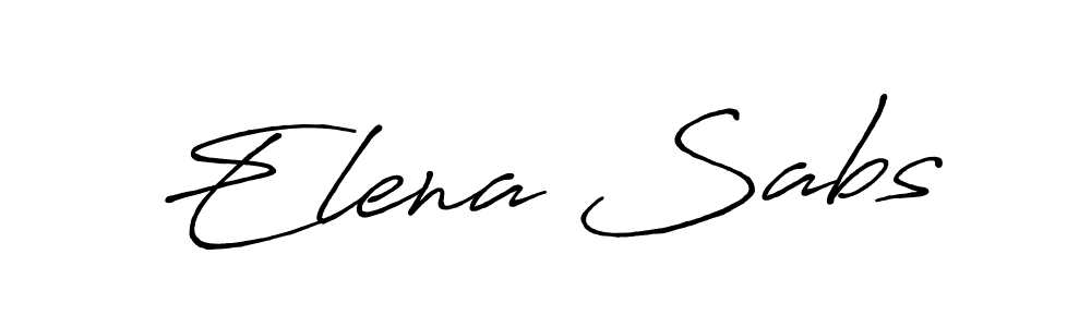 Create a beautiful signature design for name Elena Sabs. With this signature (Antro_Vectra_Bolder) fonts, you can make a handwritten signature for free. Elena Sabs signature style 7 images and pictures png