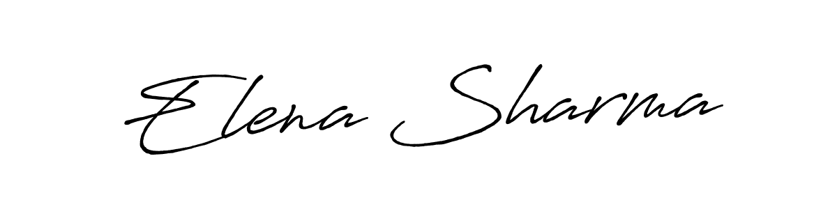 Antro_Vectra_Bolder is a professional signature style that is perfect for those who want to add a touch of class to their signature. It is also a great choice for those who want to make their signature more unique. Get Elena Sharma name to fancy signature for free. Elena Sharma signature style 7 images and pictures png