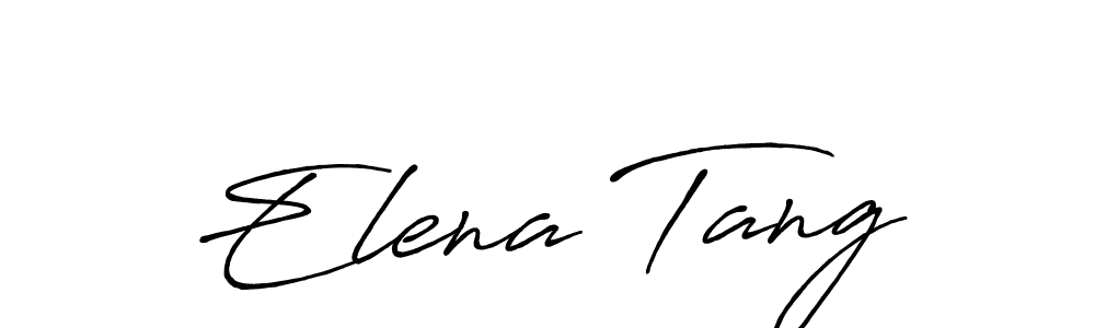 Create a beautiful signature design for name Elena Tang. With this signature (Antro_Vectra_Bolder) fonts, you can make a handwritten signature for free. Elena Tang signature style 7 images and pictures png