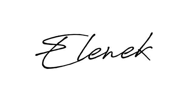 Elenek stylish signature style. Best Handwritten Sign (Antro_Vectra_Bolder) for my name. Handwritten Signature Collection Ideas for my name Elenek. Elenek signature style 7 images and pictures png