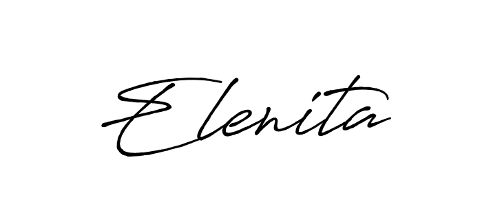 Make a beautiful signature design for name Elenita. With this signature (Antro_Vectra_Bolder) style, you can create a handwritten signature for free. Elenita signature style 7 images and pictures png