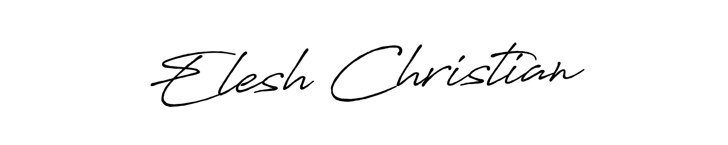 How to make Elesh Christian signature? Antro_Vectra_Bolder is a professional autograph style. Create handwritten signature for Elesh Christian name. Elesh Christian signature style 7 images and pictures png