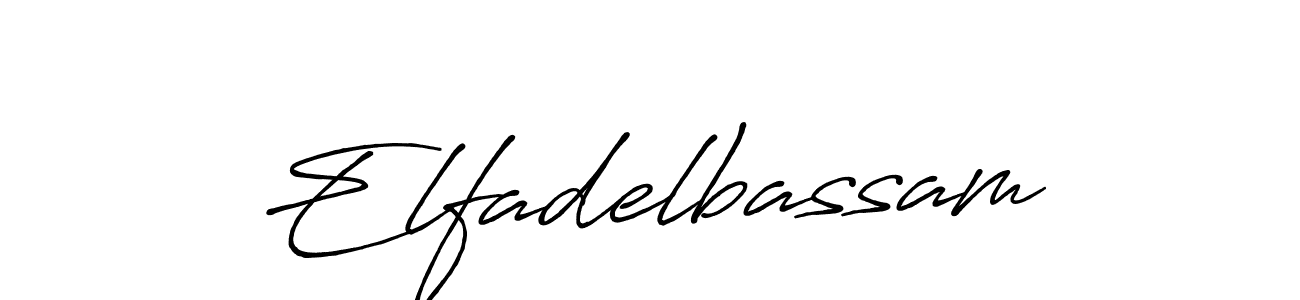 Create a beautiful signature design for name Elfadelbassam. With this signature (Antro_Vectra_Bolder) fonts, you can make a handwritten signature for free. Elfadelbassam signature style 7 images and pictures png