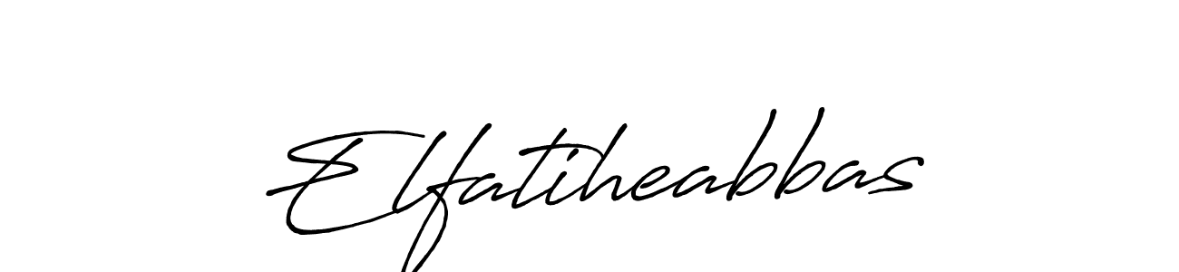 Elfatiheabbas stylish signature style. Best Handwritten Sign (Antro_Vectra_Bolder) for my name. Handwritten Signature Collection Ideas for my name Elfatiheabbas. Elfatiheabbas signature style 7 images and pictures png