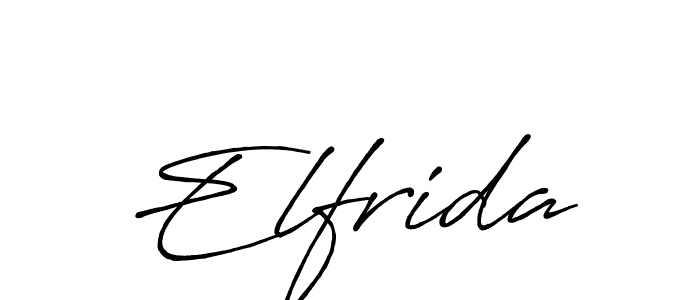 It looks lik you need a new signature style for name Elfrida. Design unique handwritten (Antro_Vectra_Bolder) signature with our free signature maker in just a few clicks. Elfrida signature style 7 images and pictures png