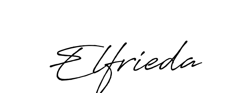 Design your own signature with our free online signature maker. With this signature software, you can create a handwritten (Antro_Vectra_Bolder) signature for name Elfrieda. Elfrieda signature style 7 images and pictures png
