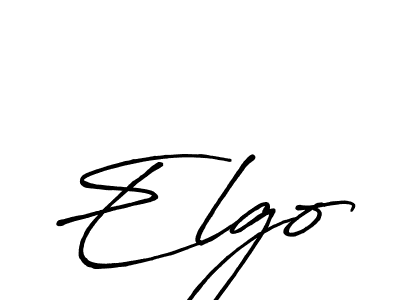 Use a signature maker to create a handwritten signature online. With this signature software, you can design (Antro_Vectra_Bolder) your own signature for name Elgo. Elgo signature style 7 images and pictures png