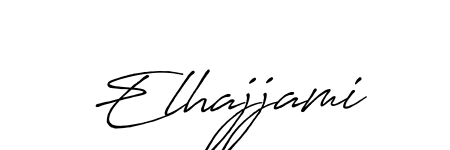 Design your own signature with our free online signature maker. With this signature software, you can create a handwritten (Antro_Vectra_Bolder) signature for name Elhajjami. Elhajjami signature style 7 images and pictures png