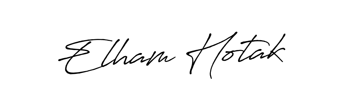 Also You can easily find your signature by using the search form. We will create Elham Hotak name handwritten signature images for you free of cost using Antro_Vectra_Bolder sign style. Elham Hotak signature style 7 images and pictures png