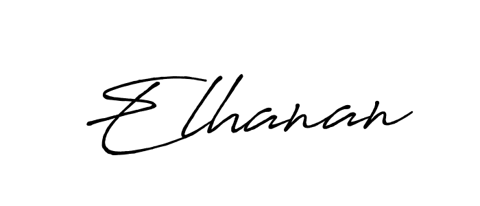 Elhanan stylish signature style. Best Handwritten Sign (Antro_Vectra_Bolder) for my name. Handwritten Signature Collection Ideas for my name Elhanan. Elhanan signature style 7 images and pictures png