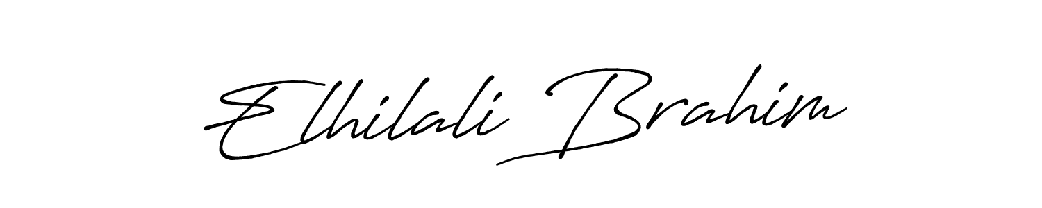 Also we have Elhilali Brahim name is the best signature style. Create professional handwritten signature collection using Antro_Vectra_Bolder autograph style. Elhilali Brahim signature style 7 images and pictures png