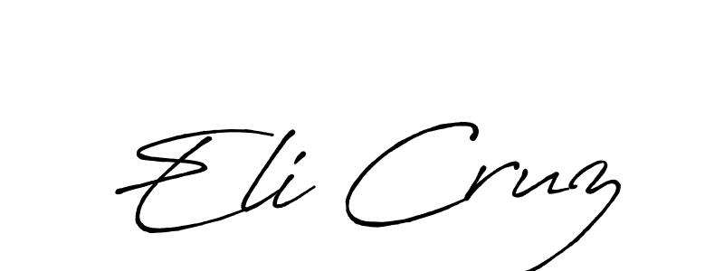 Once you've used our free online signature maker to create your best signature Antro_Vectra_Bolder style, it's time to enjoy all of the benefits that Eli Cruz name signing documents. Eli Cruz signature style 7 images and pictures png