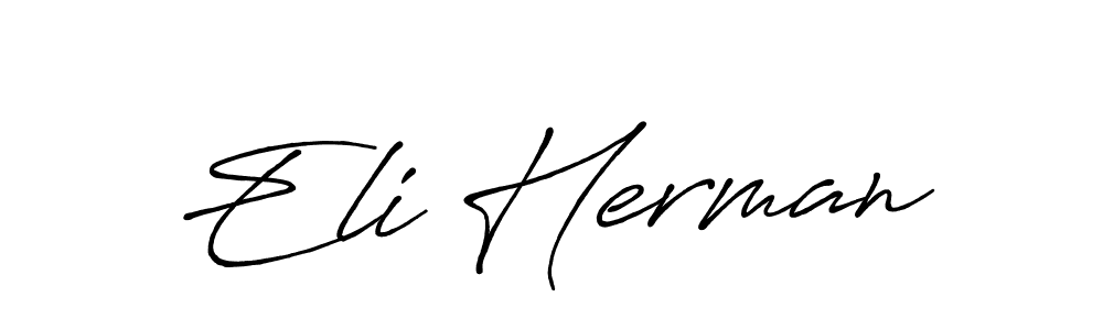 Design your own signature with our free online signature maker. With this signature software, you can create a handwritten (Antro_Vectra_Bolder) signature for name Eli Herman. Eli Herman signature style 7 images and pictures png