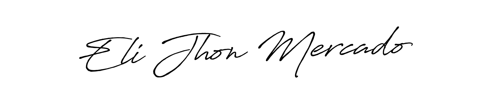 Make a beautiful signature design for name Eli Jhon Mercado. With this signature (Antro_Vectra_Bolder) style, you can create a handwritten signature for free. Eli Jhon Mercado signature style 7 images and pictures png