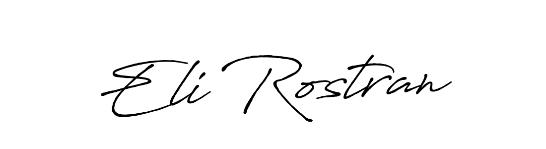 How to make Eli Rostran signature? Antro_Vectra_Bolder is a professional autograph style. Create handwritten signature for Eli Rostran name. Eli Rostran signature style 7 images and pictures png