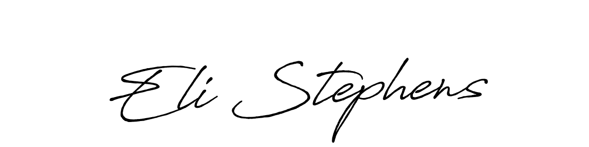 How to make Eli Stephens name signature. Use Antro_Vectra_Bolder style for creating short signs online. This is the latest handwritten sign. Eli Stephens signature style 7 images and pictures png