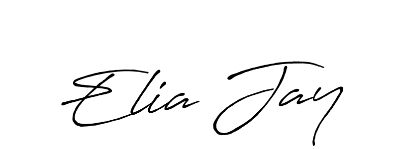 Make a beautiful signature design for name Elia Jay. With this signature (Antro_Vectra_Bolder) style, you can create a handwritten signature for free. Elia Jay signature style 7 images and pictures png