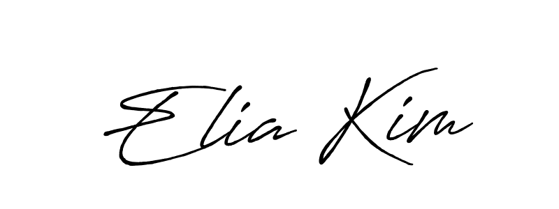 How to make Elia Kim name signature. Use Antro_Vectra_Bolder style for creating short signs online. This is the latest handwritten sign. Elia Kim signature style 7 images and pictures png