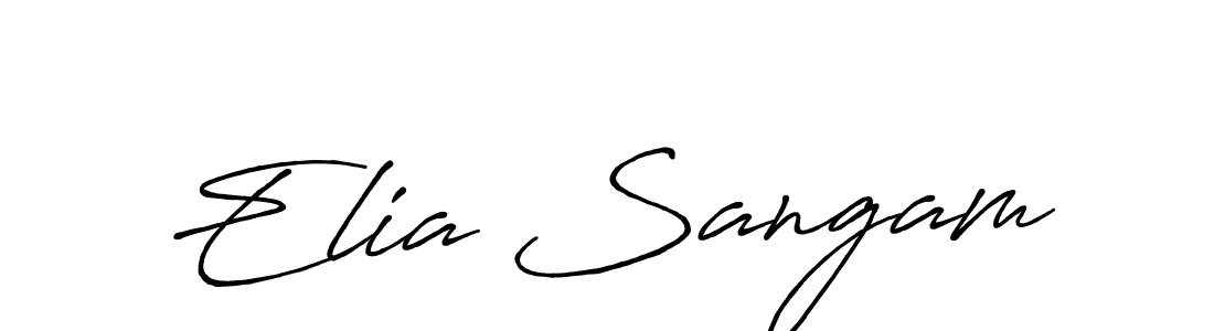 The best way (Antro_Vectra_Bolder) to make a short signature is to pick only two or three words in your name. The name Elia Sangam include a total of six letters. For converting this name. Elia Sangam signature style 7 images and pictures png