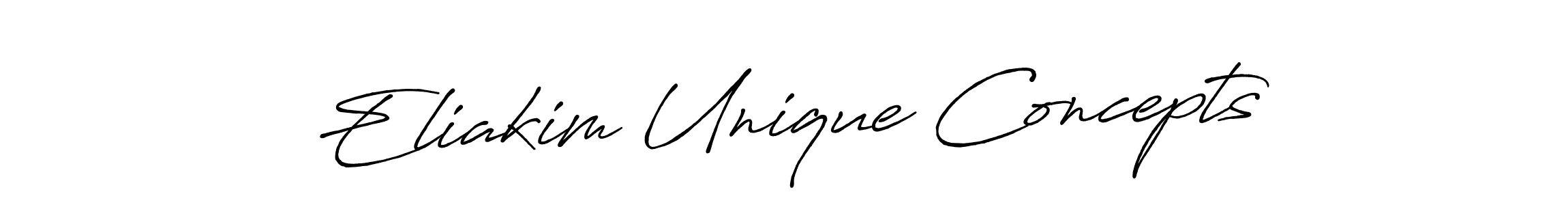 How to Draw Eliakim Unique Concepts signature style? Antro_Vectra_Bolder is a latest design signature styles for name Eliakim Unique Concepts. Eliakim Unique Concepts signature style 7 images and pictures png