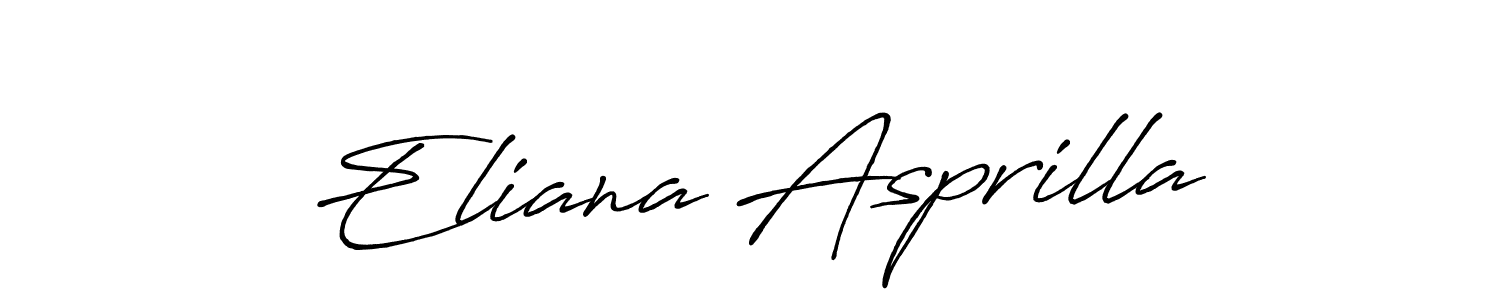 Make a beautiful signature design for name Eliana Asprilla. With this signature (Antro_Vectra_Bolder) style, you can create a handwritten signature for free. Eliana Asprilla signature style 7 images and pictures png