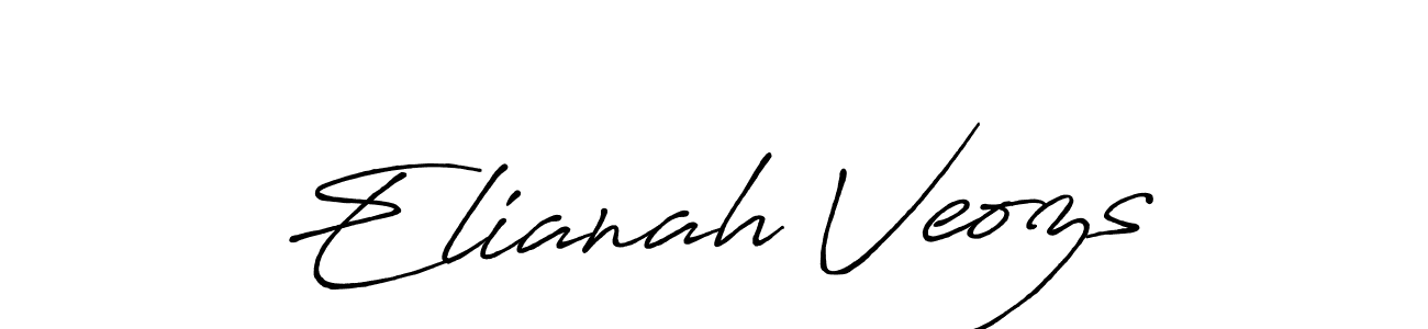 How to make Elianah Veozs name signature. Use Antro_Vectra_Bolder style for creating short signs online. This is the latest handwritten sign. Elianah Veozs signature style 7 images and pictures png