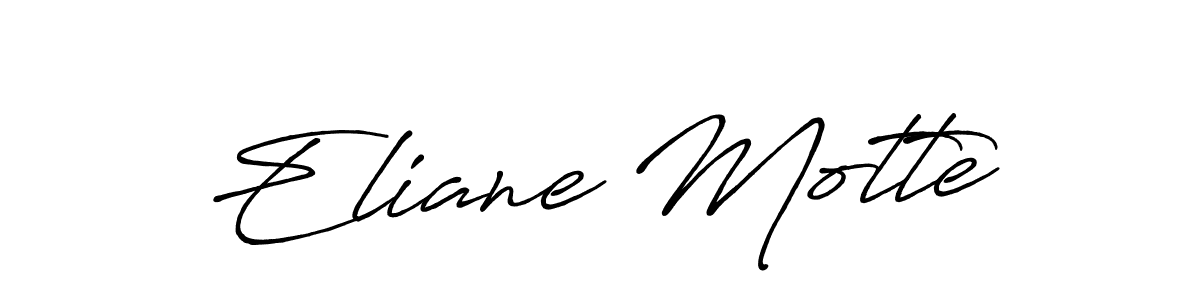 Eliane Motte stylish signature style. Best Handwritten Sign (Antro_Vectra_Bolder) for my name. Handwritten Signature Collection Ideas for my name Eliane Motte. Eliane Motte signature style 7 images and pictures png