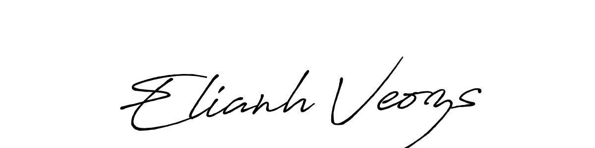 if you are searching for the best signature style for your name Elianh Veozs. so please give up your signature search. here we have designed multiple signature styles  using Antro_Vectra_Bolder. Elianh Veozs signature style 7 images and pictures png